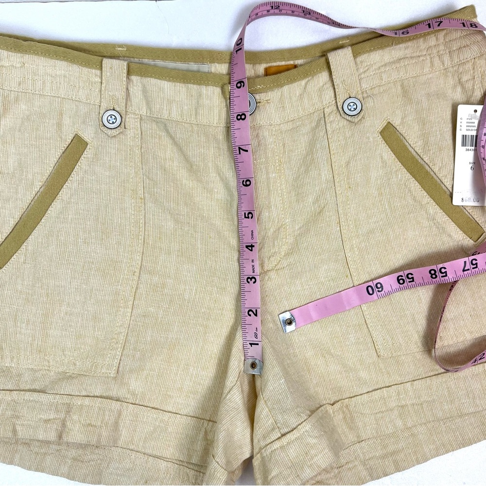 Anthropologie Pilcro And The Letterpress Yellow Linen Blend Shorts - Picture 13 of 16